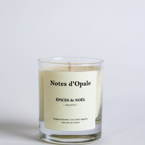 Bougie verre Épices de Noël - Bougie parfumée Épices de Noël (Agrumes, Épicé)