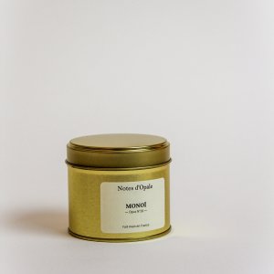Bougie dorée Monoï - Bougie parfumée Monoï (Florale, Fruité)