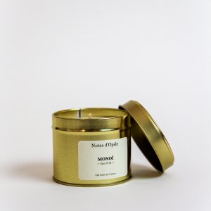 Bougie dorée Monoï - Bougie parfumée Monoï (Florale, Fruité)