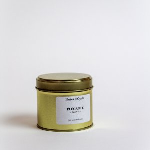 Bougie dorée Élégante - Bougie parfumée Élégante (Ambrée, Florale)