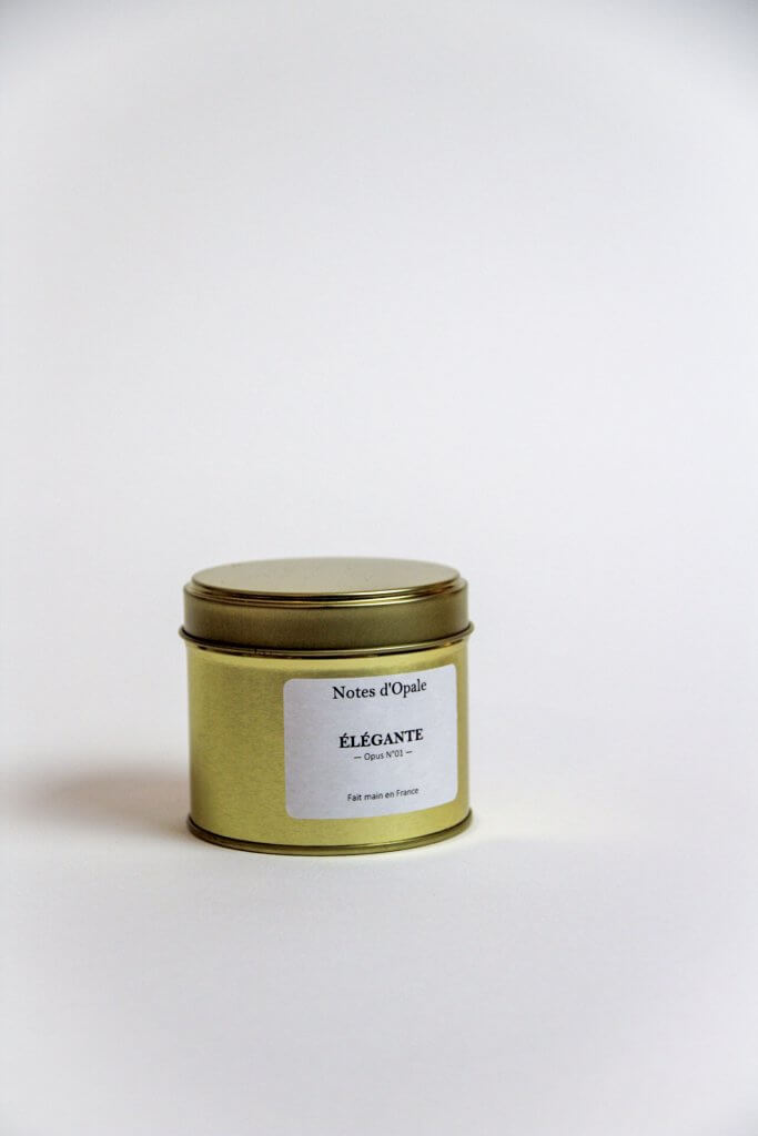 Bougie dorée Élégante - Bougie parfumée Élégante (Ambrée, Florale)