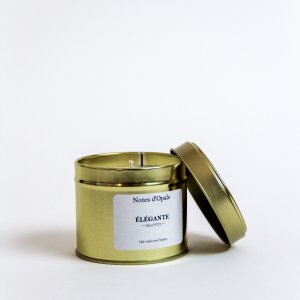 Bougie dorée Élégante - Bougie parfumée Élégante (Ambrée, Florale)