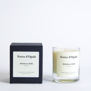Bougie verre Épices de Noël - Bougie parfumée Épices de Noël (Agrumes, Épicé)
